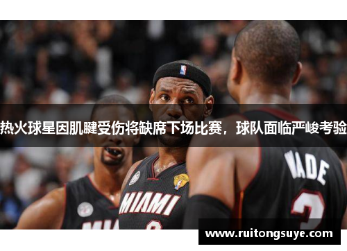 热火球星因肌腱受伤将缺席下场比赛，球队面临严峻考验